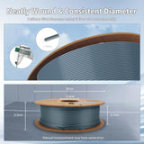 3D Printing Filament Basic PLA Filament 1.75mm 300mm/s 1kg Cardboard Spool Dimensional Accuracy +/- 0.03 mm Fit Most 3D FDM Printer-Grey 3DHoJor