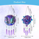 EEEKit 2PCS Diamond Painting Suncatcher Kit, Hanging Diamond Art Painting Suncatcher, DIY Crystal Art Wind Chime for Home Wall Window Decor EEEKit