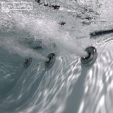 Empava 72" x 48" Whirlpool Tub, 2 Person Jetted Bathtub, Hydro Massage & Chromatherapy [ETL Certified], 3 Sided Apron, Acrylic , 1125 Watt, 110 Gallons, Left Drain Empava