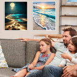 VIGEGU 6 Pack Beach Landscape Paint by Numbers Kit for Adults,Paint by Number DIY Adult Paint by Number Kits Acrylic Oil Painting for Wall Decor 9.5x12in VIGEGU