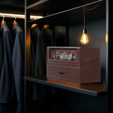 ProCase Watch Case for Men, 10 Slot Watch Display Stand with Acrylic Lid, Watch Display Case with Drawer, 2-Layer Mens Watch Box, Watch Holder Organizer for Men Women -Espresso ProCase