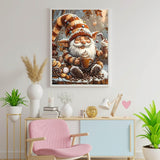 Santa gnome Paint by Numbers Winter Snow Forest DIY Painting by Number on Canvas Christmas gnome Painting by Numbers for Adults and Beginner Holiday Thanksgiving Day Decor 16x20 Inch（Without Frame） Generic