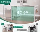 AODK L Shaped Desk with 4 Tier Drawers, 61" Reversible Gaming Desk with Power Outlets, L Shaped Computer Desk with USB Charging Port and Host Stand, Home Office Corner Desk, Easy to Assemble, White AODK