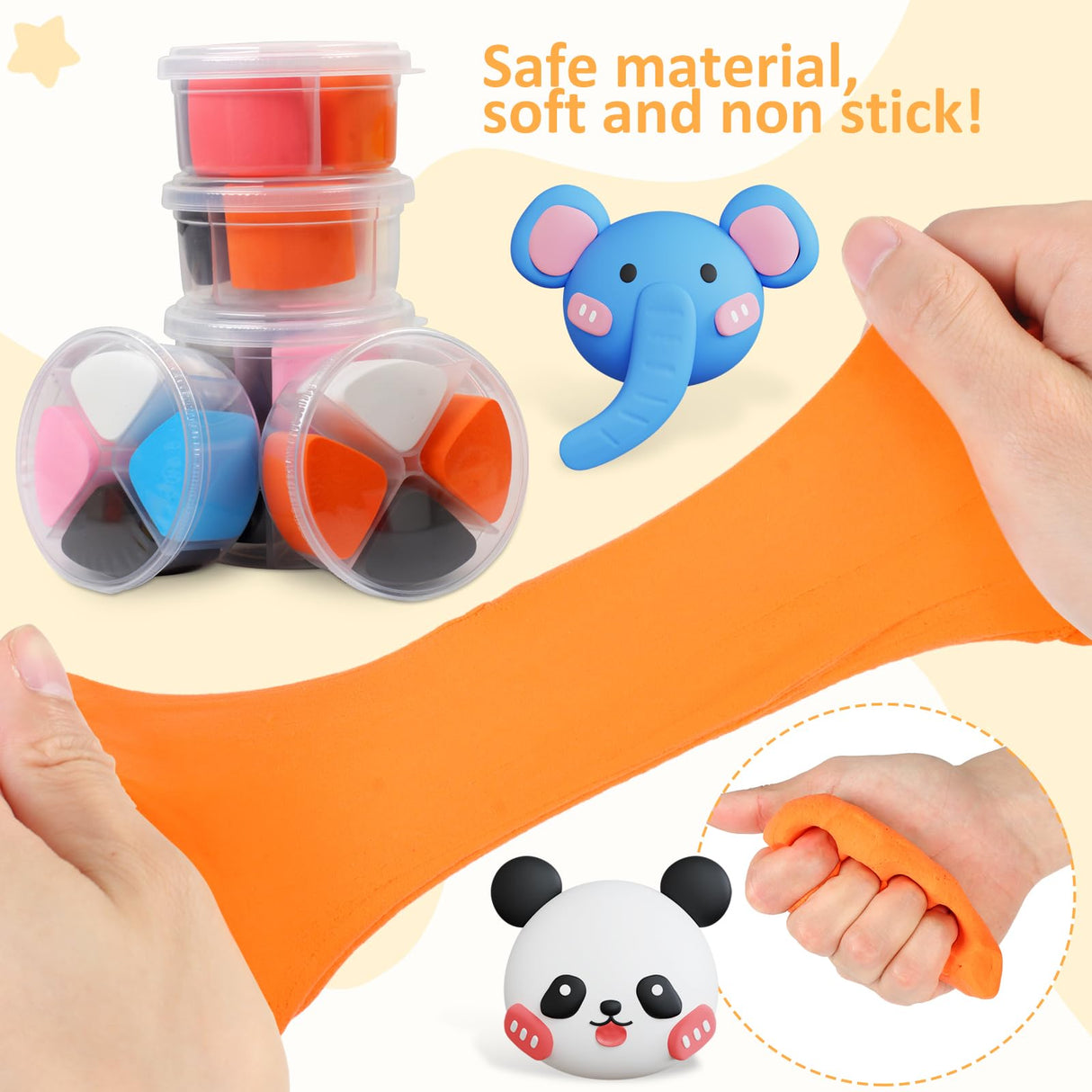 Air Dry Clay Kit for Kids, Modeling Magic Clay for Kids, Ultra Light & Soft, 12 Boxes DIY Animals Model with Step by Step Tutorial and 5 Sculpting Tools, Creative Art Crafts Toys Gifts for Girls Boys WOKWCI
