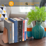 DRELIFAM Wood Handmade Heavy Duty Bookends for Shelves Decorative Book Ends to Hold Books for Office DRELIFAM