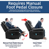 SOCIALCOMFY Swivel Rocker Recliner Chair with Heat and Vibration, 360° Swivel Glider Rocker Manual Reclining Chair, Massage Rocking Recliners with Side Pockets & USB Ports for Living Room, Black SOCIALCOMFY