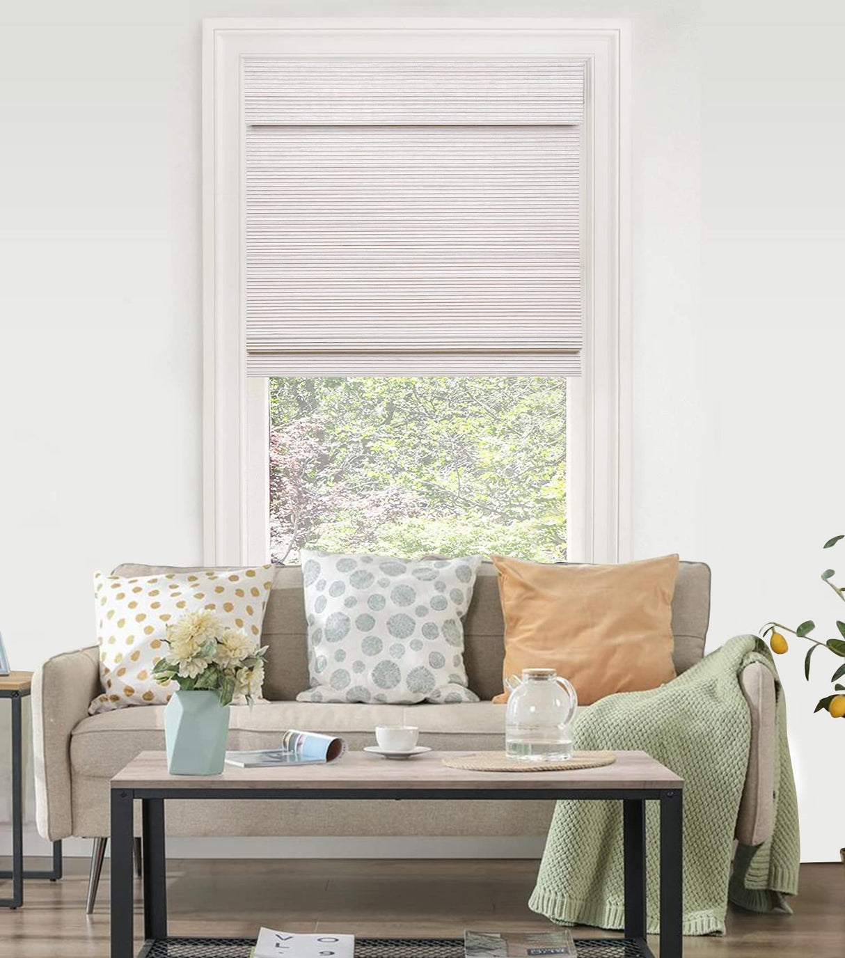 LazBlinds Cordless Bamboo Roman Shades, Privacy Window Treatment, Roll Up Bamboo Blinds for Windows, 35'' W x 60'' H LazBlinds