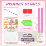 Chitidr 6 Pcs Diamond Painting Hanging Sign Set Gnome Art Kits DIY Crystal Paint Arts and Crafts Set 5d DIY Spring Ornaments Kits for Wall Door Window Decor Chitidr