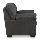 Signature Design by Ashley Bladen Faux Leather Loveseat, Gray Signature Design by Ashley