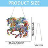 Nivvey DIY Hanging Diamond Art Pendant Kit Horse, Special Diamonds Painting Ornament Kit Animal, Acrylic Board Gem Craft Kit for Window Suncatcher, Box Package,9.6x8.6inch Nivvey