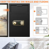 3.6 cu ft Large Fireproof Drop Safe Box for Business, Anti-Theft Money Drop Slot Safes with Digital Keypad and Spare Keys, Heavy-duty Cash Depository Lock Safe for Home Office Retail Store Business Tiskgg