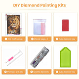SENQAO Lion Diamond Painting Kits for Adults, Lion & Jesus Diamond Painting DIY 5D Diamond Painting Animal Lion Diamond Art Kits Picture for Home Wall Decor 30x40cm SENQAO