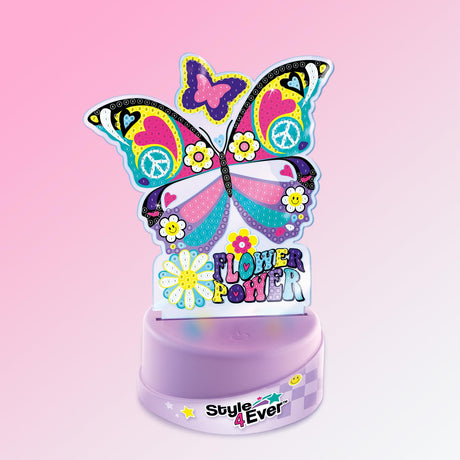 Canal Toys Style 4 Ever Diamond Art Unicorn or Butterfly Lamp Set. Bead up The Unicorn and Butterfly, Then swap Out on The Light up Base. Age 6+ Canal Toys