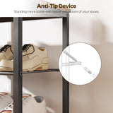 YATINEY 10 Tier Shoe Rack, Shoe Storage Organizer, Large Capacity Shoe Shelf Holds 40 Pairs of Shoes, Durable and Stable, for Entryway, Hallway, Closet, Dorm Room, Rustic Brown SS10BR YATINEY