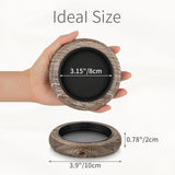 Wood Candle Holders Candle Plate: 2 Pcs Wooden Candle Plate for Pillar Candles Farmhouse Candle Tray Candle Holder Set Small Rustic Candle Holder Plate Stand Dish for Event Home Inweder