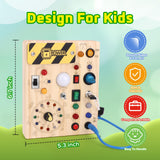 wakeInsa Montessori Busy Board,Montessori Toys for 1-3 Years Old,Baby Sensory Board,Preschool Learning Activities,Wooden Toys for Toddler,Christmas & Birthday Gift for Boys & Girls wakeInsa