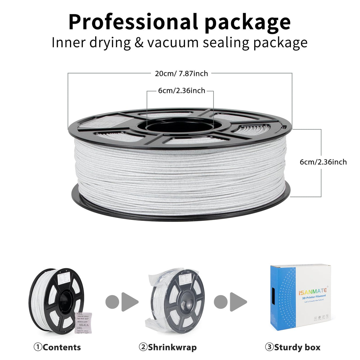 iSANMATE ASA Filament 1.75mm Marble 1KG, UV & Weather Resistant 3D Printer Filament Perfect for Outdoor Functional Parts, Dimensional Accuracy +/- 0.02mm, 1kg Spool (2.2lbs) iSANMATE