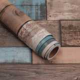 Livelynine Shiplap Peel and Stick Barnwood Wallpaper for Walls Rustic Barn Wood Wall Planks Bathroom Wallpaper 17.7X78.8 Wood Plank Contact Paper for Desk Cabinets Bulletin Board Paper Roll Classroom Livelynine