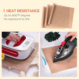 HTVRONT Auto Heat Press Machine for T Shirts - Heat Press 15x15 & Teflon Sheets for Heat Press - 3 Pack Non Stick PTFE Teflon Sheet Reusable 12 x 16" HTVRONT