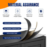 Yizosh Metal Storage Cabinet with 2 Doors and 5 Adjustable Shelves - 71" Black Kitchen Pantry Storage Cabinet, 5-Tier Tall Steel Cabinet Locker for Kitchen, Living Room, Dining Room Yizosh