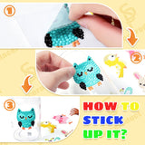 sinceroduct Sparkling 5D Diamond Sticker Kit for All Ages, 64 PCS Cute Animals & Dinosaurs, Eco-Friendly, Reusable & Easy DIY Art for Creative Fun and Learning sinceroduct
