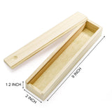 yarlung 16 Pack Unfinished Wood Box with Sliding Lid, Small Narrow Pencil Box Rectangular Keepsake Case Small Gift Boxes for Art Hobbies, DIY Craft, Jewelry Necklace Storage yarlung