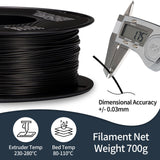 Carbon Fiber Polypropylene Filament 1.75mm, TINMORRY PP-CF 3D Printing Filament, Compatible with Bambu FDM 3D Printer, Net Weight 700g 1 Spool, Matte Black TINMORRY