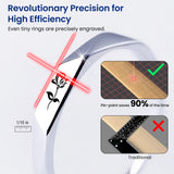 Gluwphy Class 1 Laser Engraver 10000mV(10W) Enclosed Laser Engraving Machine with Air Assist, Honeycomb, Turbo Fan Filtering Laser Cutter for Wood, Metal, Acrylic, Black Gluwphy