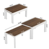Tribesigns 94.5” Two Person Desk, Extendable Long Double Desk for 2 Person, Modern Computer Desk Study Writing Table for Office, Brown & White Tribesigns