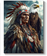 Native American Paint by Numbers Kit for Adults, 16"x20" Canvas Painting Kit for Beginners, Modern Aesthetic DIY Paint by Number on Canvas for Home Wall Decor 59 Generic