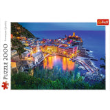 Trefl Vernazza at Dusk 2000 Piece Jigsaw Puzzle Red 38"x27" Print, DIY Puzzle, Creative Fun, Classic Puzzle for Adults and Children from 15 Years Old Trefl