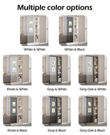 Wall Room Divider, Storage Cabinet Storage Display with Shelves, Modern Freestanding Wood Room Divider Screen, Wall Privacy Screens for Home Decorative (Grey,39.5" L x 9.5" W x 79.5" H) Kavie