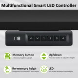 farexon Electric Standing Desk Adjustable Height, 63x24 Inches Computer Desk with Rolling Wheels, Mouse Pad,Multifunctional Stand up Desk for Home/Office(Black) farexon