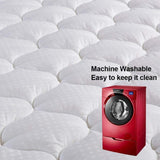 LEISURE TOWN Queen Mattress Pad Fitted Quilted Cotton Mattress Cover Cooling Soft Pillow Top Mattress Topper with Down Alternative Filling Mattress Protector with 8-21 Deep Pocket (60x80 White) LEISURE TOWN