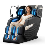 Massage Chair Full Body, Zero Gravity Massage Chair with Auto Modes, Airbag Massage, Foot Massage, Heating, Touch Screen Controller, Home Relaxation Recliner with Massage, Black/Diamond Pattern Msutree