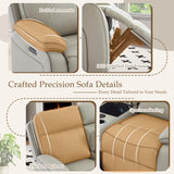 Neptane Power Reclining Loveseat with LED Reading Light/Storage Drawer/Bluetooth Speakers, Power Loveseat Recliner Sofa Wall Hugger Reclining Loveseat with Outlets(Grey, 2 Seat with Console) Neptane