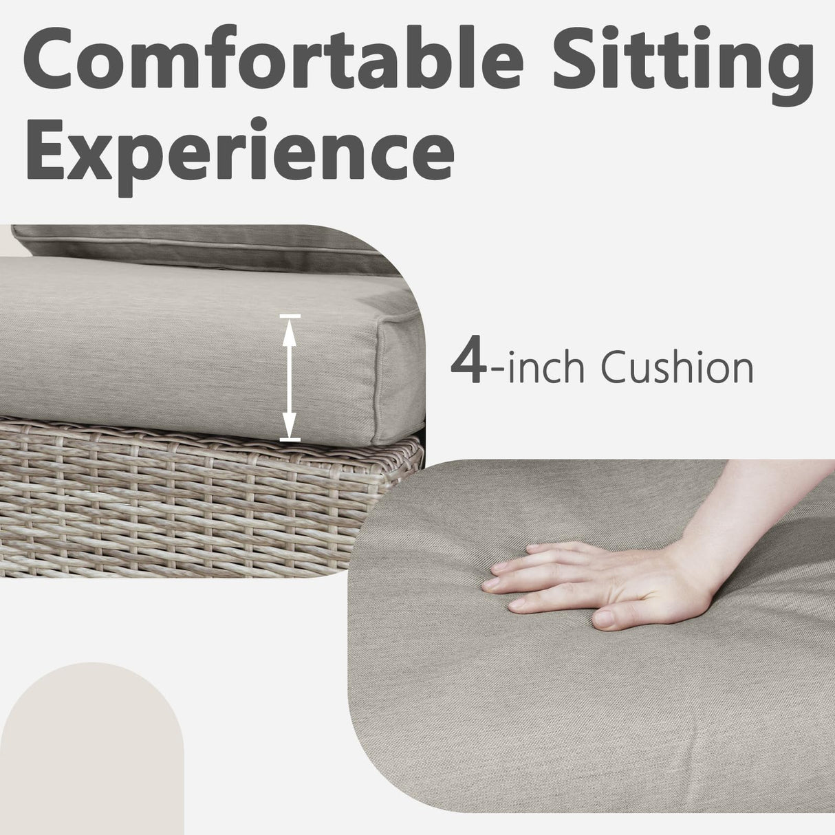 Auzfy 2 Pieces Oversized Outdoor 360° Swivel Rocker Patio Chairs Set, Outdoor Swivel Rocking Glider Chairs Set of 2, PE Wicker Rattan Outdoor Patio Swivel Rocking Furniture Set, Grey Auzfy