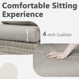 Auzfy 2 Pieces Oversized Outdoor 360° Swivel Rocker Patio Chairs Set, Outdoor Swivel Rocking Glider Chairs Set of 2, PE Wicker Rattan Outdoor Patio Swivel Rocking Furniture Set, Grey Auzfy