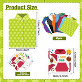 Colarr 45 Pcs Father's Day Card Making Kits Kids Father's Day DIY Crafts Cards DIY Father's Day Shirt Greeting Card with Stickers Handmade Card Making Crafting Kit for Father's Day Party Supplies Colarr