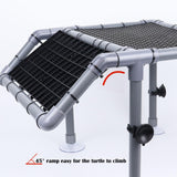 MLONDHSU Large Turtle Basking Platform, Standing Turtle Dock, DIY Basking Platform for Aquatic Turtles, Turtle Tank Accessories(Grey and Black) MLONDHSU