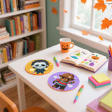 8 PCS Halloween Diamond Art Coasters Kit-Horror Diamond Painting Coasters Kits with Holder for Beginners,Crafts Kits for DIY Coaster for Adults as Gift Home Decors Arttoplus