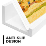 Muzilife 12" Small Floating Wall Ledge Shelves with Lip - Set of 2 Wood Floating Shelves - White Wall Mounted Picture Ledge for Office, Bathroom, Bedroom, Living Room, Kitchen Muzilife