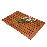 Utoplike (32"x18" Teak Wood Bath Mat, Shower Mat for Bathroom, Wooden Floor Mat Square Large for Spa Home or Outdoor Utoplike