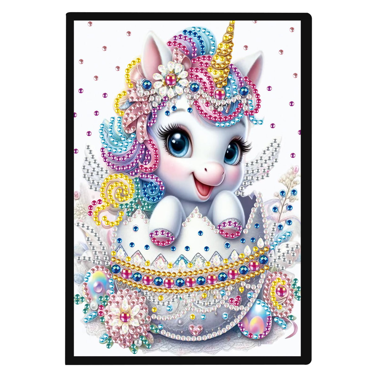 JISHSHAY Diamond Art Notebook Journal Diamond Painting Note Book Gem Art Sketchbook Gem Painting Diary Mosaic Kits for Adults Blank Notebook with Special Shaped 14.5×21cm/5.7×8.26in Unicorn JISHSHAY