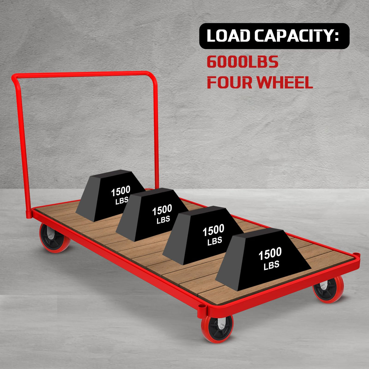 8 Inch Industrial Casters Set of 4, Polyurethane on Polyolefin Core Wheel with Double Roller Bearing- Solid Polyurethane Wheel with 6000 lbs Capacity, Use for Handling, Industrial Trolleys ZDNEY