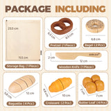 Wooden Play Food Bakery Toy Sets for Kids Kitchen Grocery Pretend Fake Food Accessories Playsets for Kids Ages 4-8 Birthday Gift for Boys Girls Educational Toys Airlab