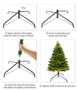 MNKXL 28 Inch Christmas Tree Stand for 4 to 10ft Christmas Trees,fits 1.3 inch Pole,Folding Christmas Tree Stand MNKXL