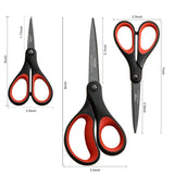 LIVINGO 3 Pack Titanium Scissors All Purpose - Non Stick Stainless Steel Sharp Scissors Set Heavy Duty for Office School Sewing Crafting Cutting Fabric Paper, Comfortable Grip, 5”, 7” & 8” LIVINGO