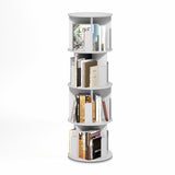 Furinno DALY Rotating Bookshelf Tower, 4-Tier 360 Display Book Shelf, Lazy Susan Revolving Bookshelf, Organizer Bookcase, 15.5 x 15.5 x 50, for Living Room, Bedroom, Home Office, White Furinno
