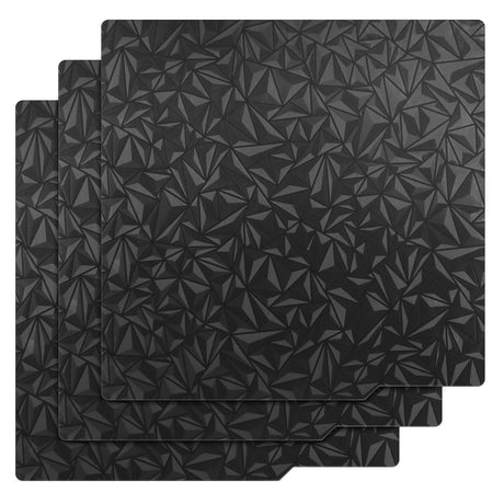 CCTREE PEO Diamond Build Surface Sticker 257x257mm, 3PCS 3D Print Heat Bed Platform Sticker Without Spring Steel Sheet and Magnetic Base for Bambu Lab X1/X1C/P1P/P1S/A1 3D Printers CCTREE